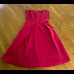 SILENCE AND NOISE RED STRAPLESS DRESS